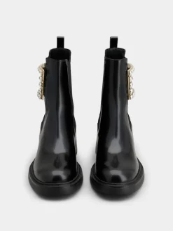 Roger Vivier Viv' Rangers Chelsea Booties in leather Clearance