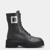 Roger Vivier Viv' Rangers Combat Boots in leather Clearance