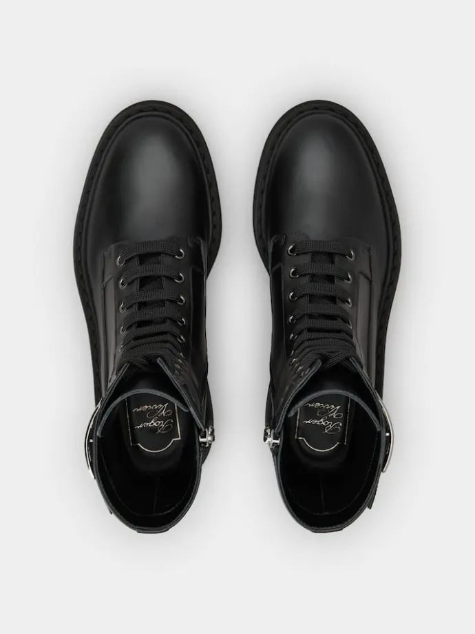 Roger Vivier Viv' Rangers Combat Boots in leather Clearance