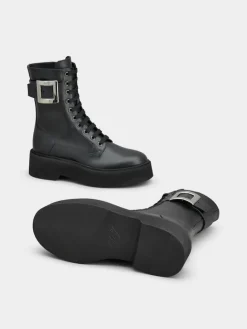 Roger Vivier Viv' Rangers Combat Boots in leather Clearance