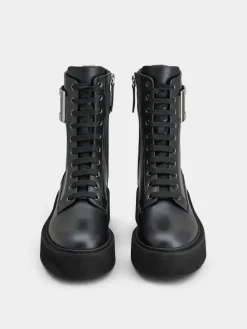 Roger Vivier Viv' Rangers Combat Boots in leather Clearance
