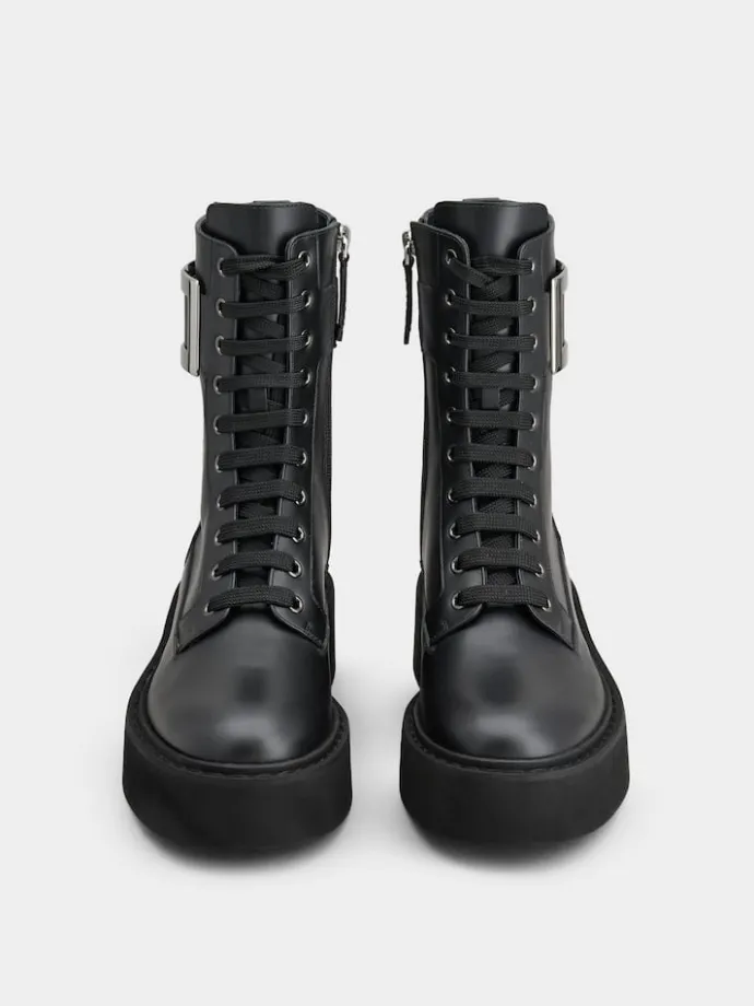 Roger Vivier Viv' Rangers Combat Boots in leather Clearance