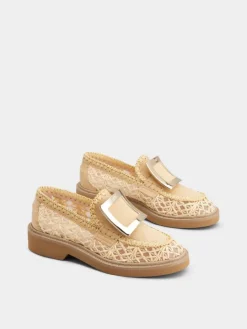 Roger Vivier Viv' Rangers Loafers in raffia Clearance