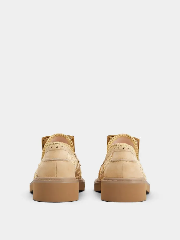 Roger Vivier Viv' Rangers Loafers in raffia Clearance