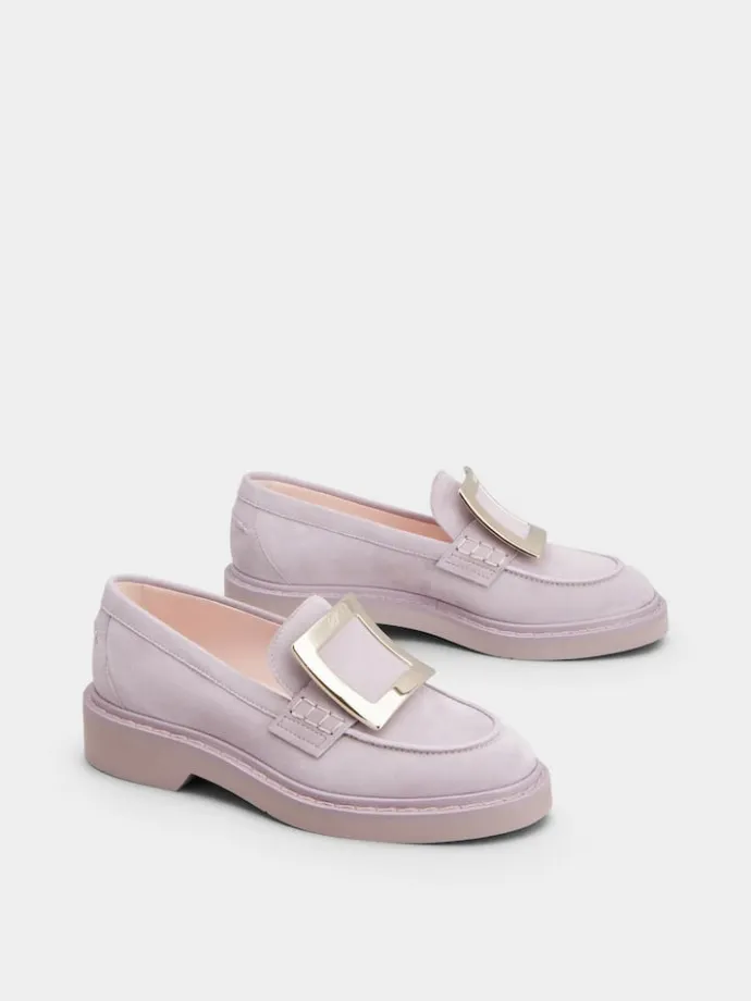 Roger Vivier Viv' Rangers Loafers in suede Online