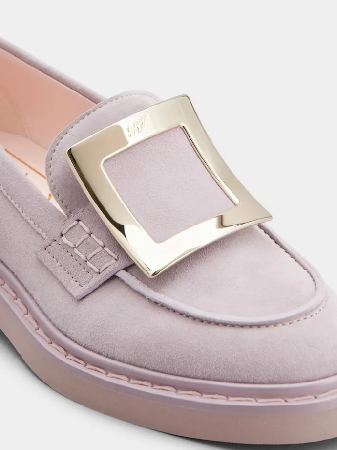 Roger Vivier Viv' Rangers Loafers in suede Online