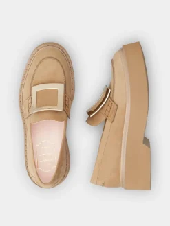 Roger Vivier Viv' Rangers Loafers in suede Online