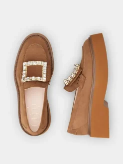 Roger Vivier Viv' Rangers Loafers in suede Online