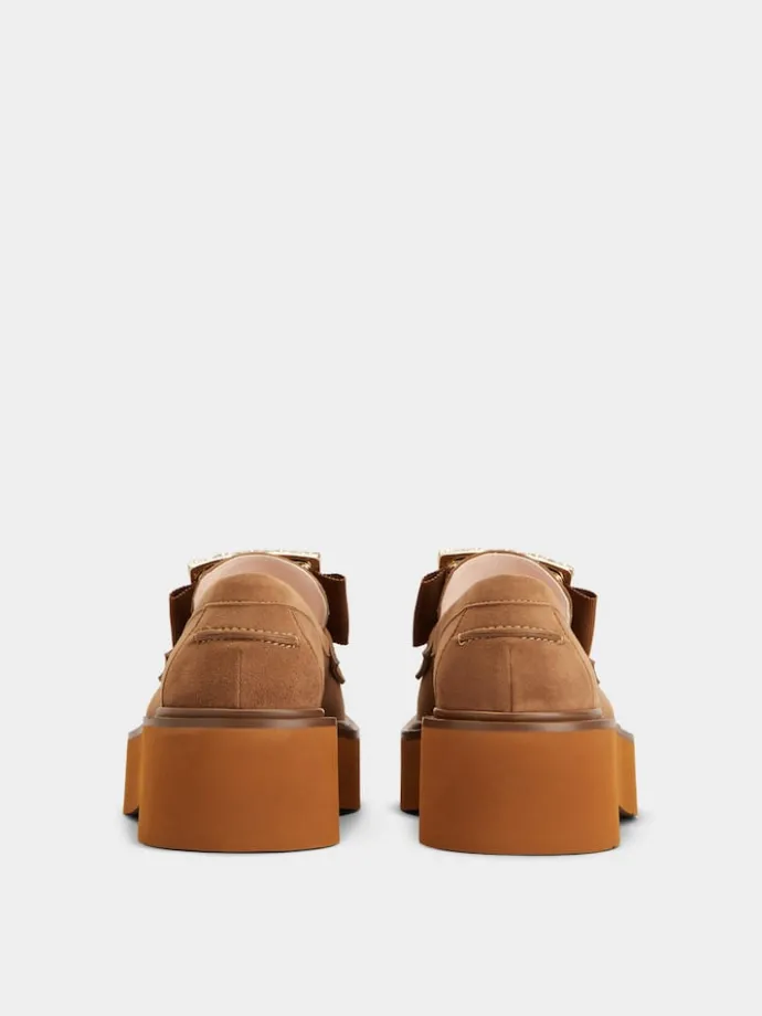 Roger Vivier Viv' Rangers Loafers in suede Online