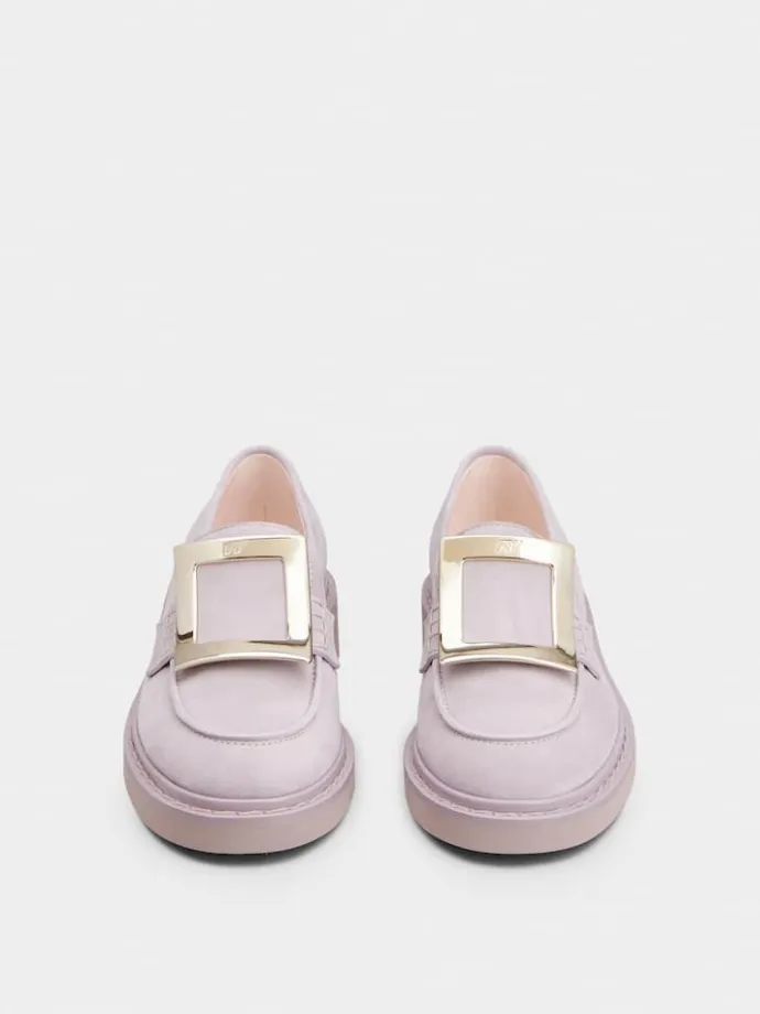 Roger Vivier Viv' Rangers Loafers in suede Online