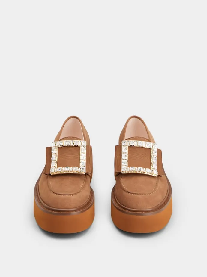 Roger Vivier Viv' Rangers Loafers in suede Online