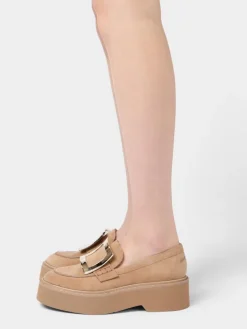 Roger Vivier Viv' Rangers Loafers in suede Online