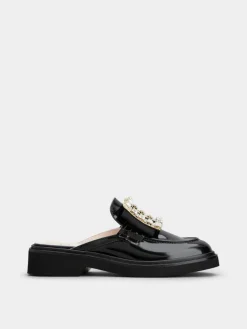 Roger Vivier Viv' Rangers Mules in leather Sale