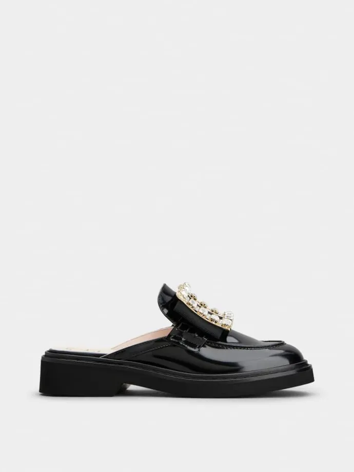 Roger Vivier Viv' Rangers Mules in leather Sale