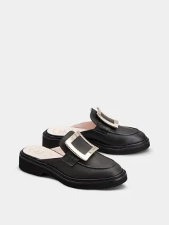 Roger Vivier Viv' Rangers Mules in leather Discount