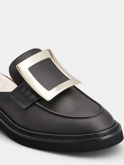 Roger Vivier Viv' Rangers Mules in leather Discount