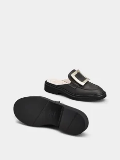 Roger Vivier Viv' Rangers Mules in leather Discount