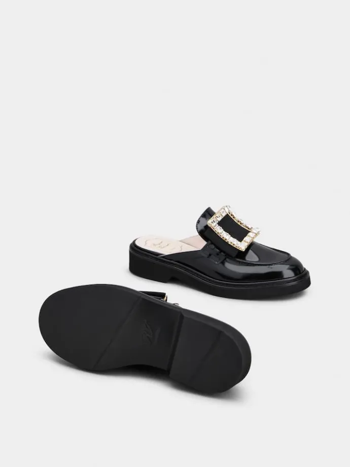 Roger Vivier Viv' Rangers Mules in leather Sale