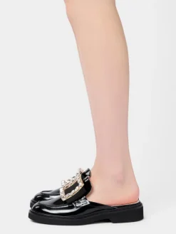 Roger Vivier Viv' Rangers Mules in leather Sale
