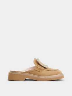 Roger Vivier Viv' Rangers Mules in suede Hot