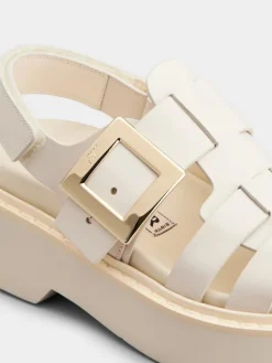 Roger Vivier Viv' Rangers Sandals in leather Best