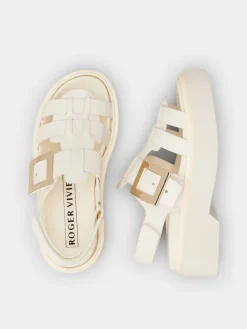 Roger Vivier Viv' Rangers Sandals in leather Best