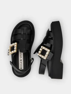 Roger Vivier Viv' Rangers Sandals in leather New