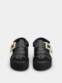 Roger Vivier Viv' Rangers Sandals in leather New