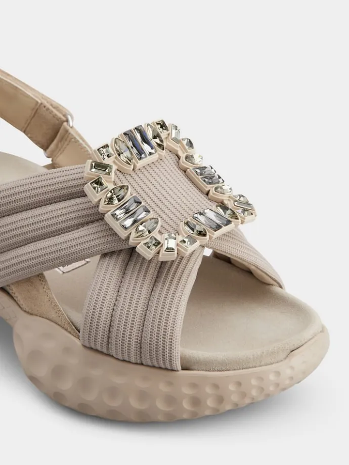 Roger Vivier Viv' Run Light Sandals in fabric Hot