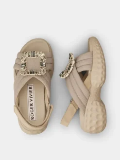 Roger Vivier Viv' Run Light Sandals in fabric Hot