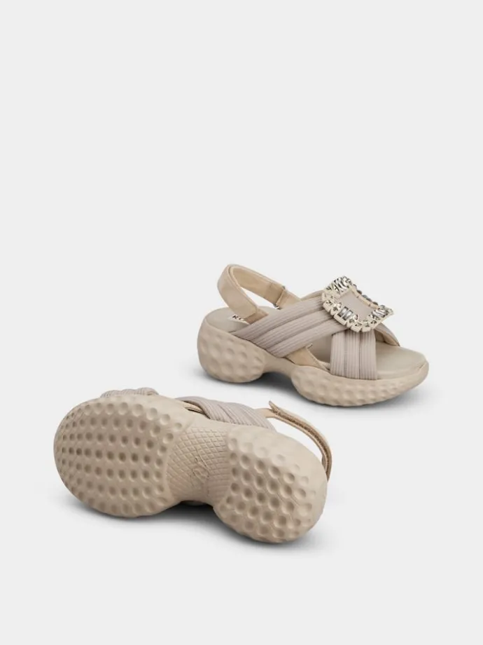 Roger Vivier Viv' Run Light Sandals in fabric Hot