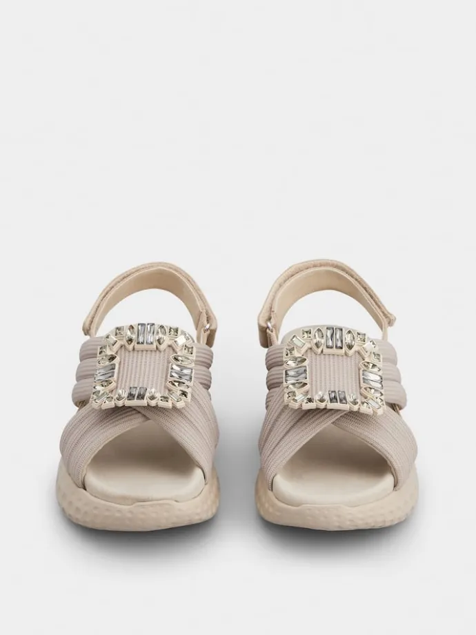 Roger Vivier Viv' Run Light Sandals in fabric Hot