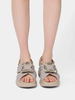 Roger Vivier Viv' Run Light Sandals in fabric Hot