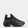 Roger Vivier Viv' Run Technical Lacquered Buckle Sneakers in Technical Fabric Discount