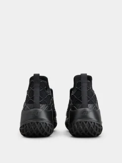 Roger Vivier Viv' Run Technical Lacquered Buckle Sneakers in Technical Fabric Discount