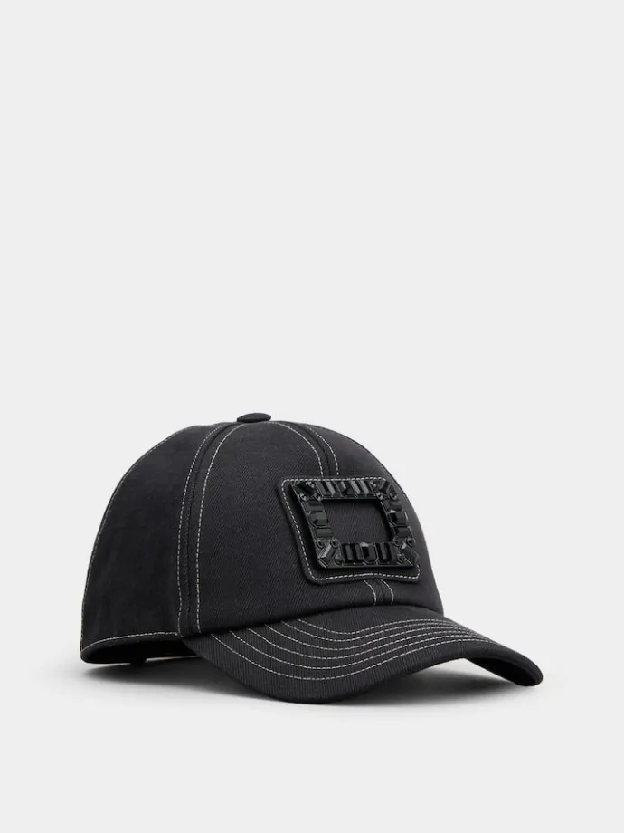 Roger Vivier Viv' Skate Baseball Cap in denim Outlet