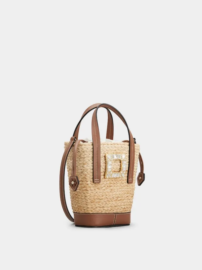 Roger Vivier Viv' Skate Bucket Bag in raffia Best