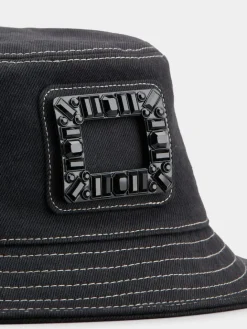 Roger Vivier Viv' Skate Bucket Hat in denim New