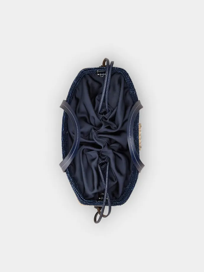 Roger Vivier Viv' Skate Shopping Bag in raffia Hot