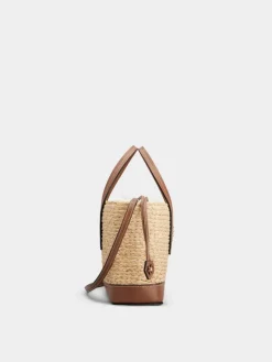 Roger Vivier Viv' Skate Small Shopping Bag in raffia Online
