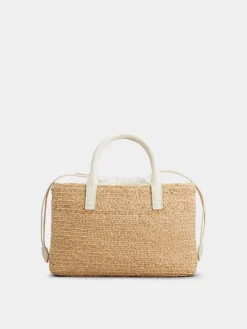 Roger Vivier Viv' Skate Small Shopping Bag in raffia New