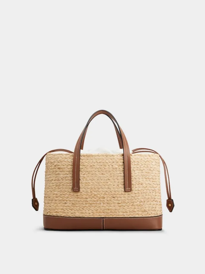 Roger Vivier Viv' Skate Small Shopping Bag in raffia Online
