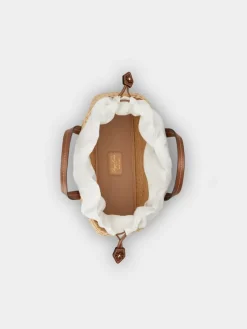 Roger Vivier Viv' Skate Small Shopping Bag in raffia Online