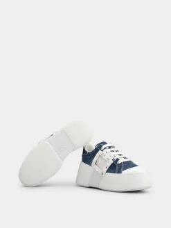 Roger Vivier Viv' Skate Sneakers in denim Outlet