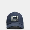 Roger Vivier Viv' Skate Strass Buckle Baseball Cap in Denim Discount
