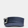 Roger Vivier Viv' Skate Visor in denim Discount