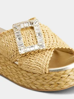 Roger Vivier Wedge Mules in raffia Fashion