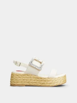 Roger Vivier Wedge Sandals in leather Outlet
