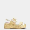 Roger Vivier Wedge Sandals in raffia Clearance